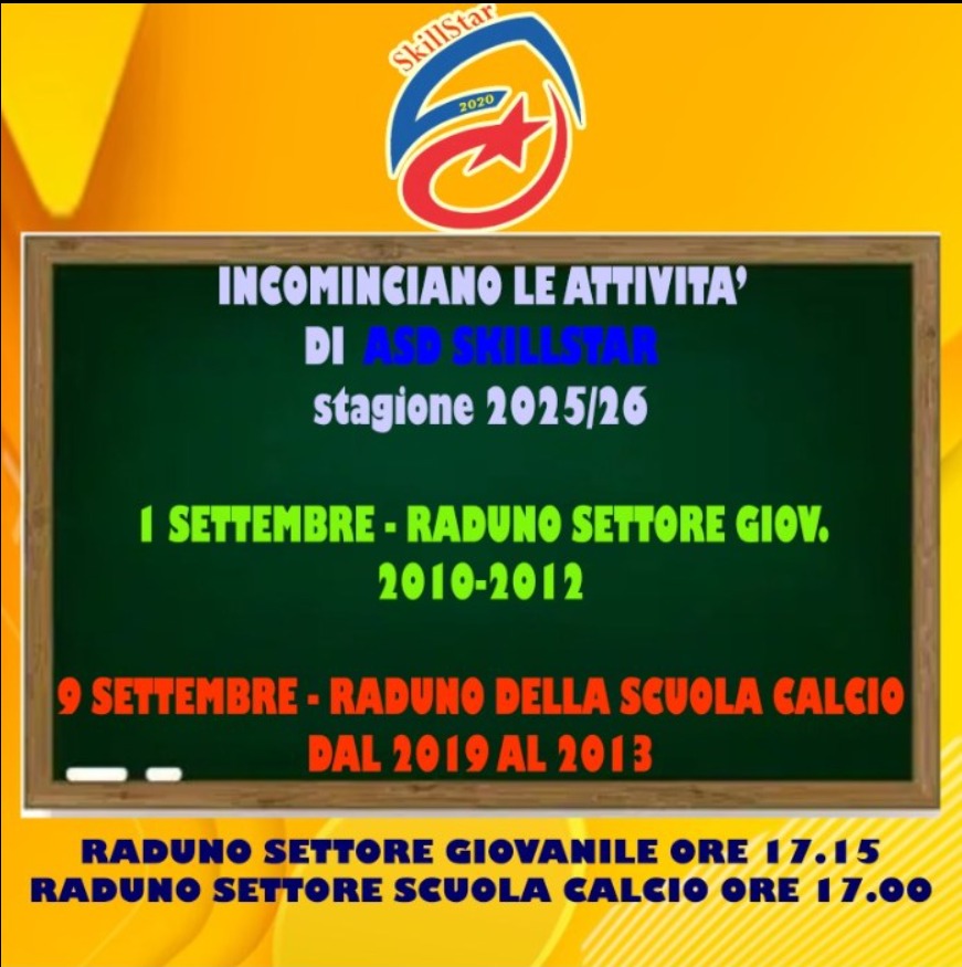 Si ricomincia!!! STAGIONE 25/26